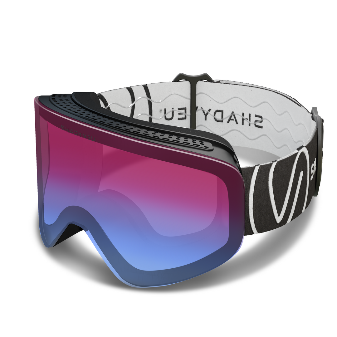Nova Serene Sunset Ski Snowboard Winter Sports Goggles White Frame