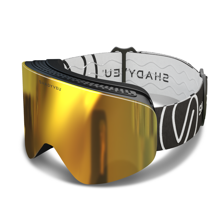 Nova Golden Solstice Snowboard Winter Sports Goggles White Frame