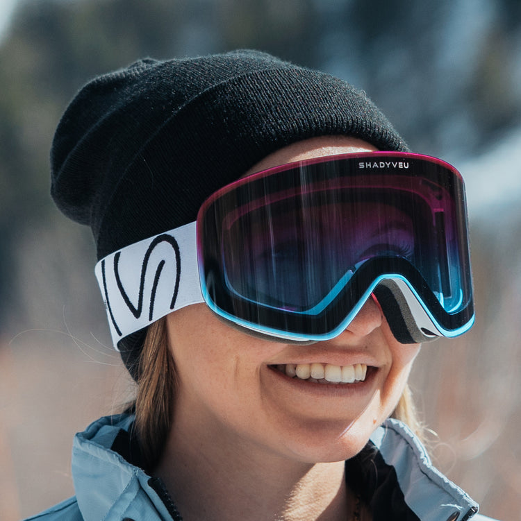 Nova Serene Sunset Ski Snowboard Winter Sports Goggles White Frame