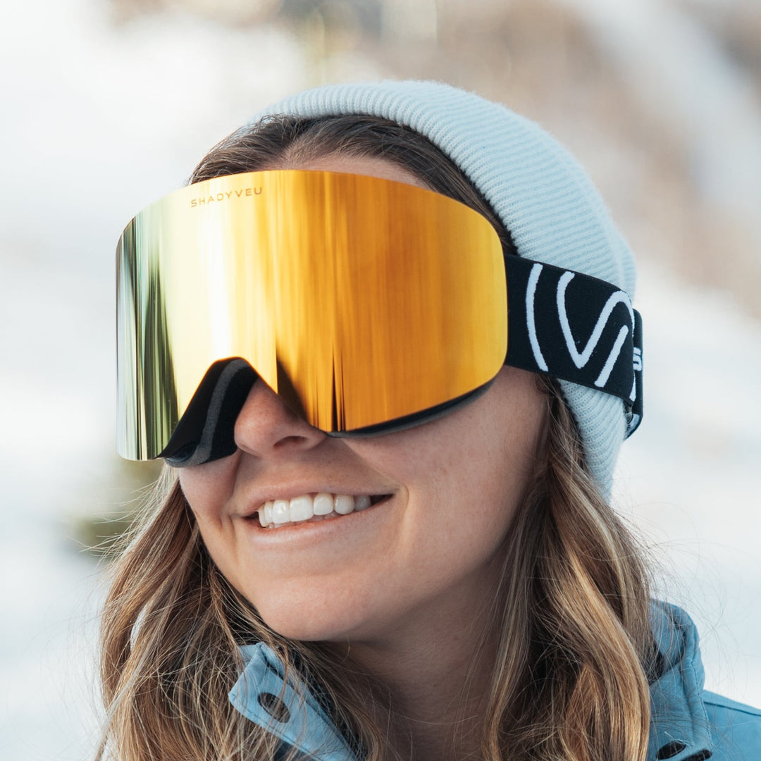 goggles gold Nova Golden Solstice Snowboard Winter Sports Goggles – ShadyVEU