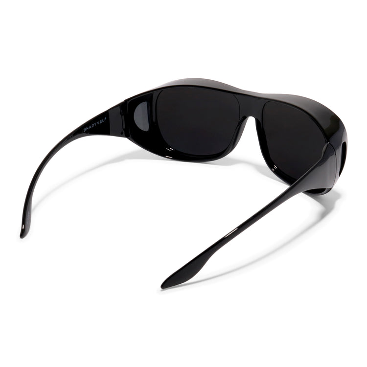 Rapid Eyewear Occhiali Da Sole Sopra A Lenti Da Vista - Modello Wrap-Around, Polarizzati, Nero, UV400 - Foto 3