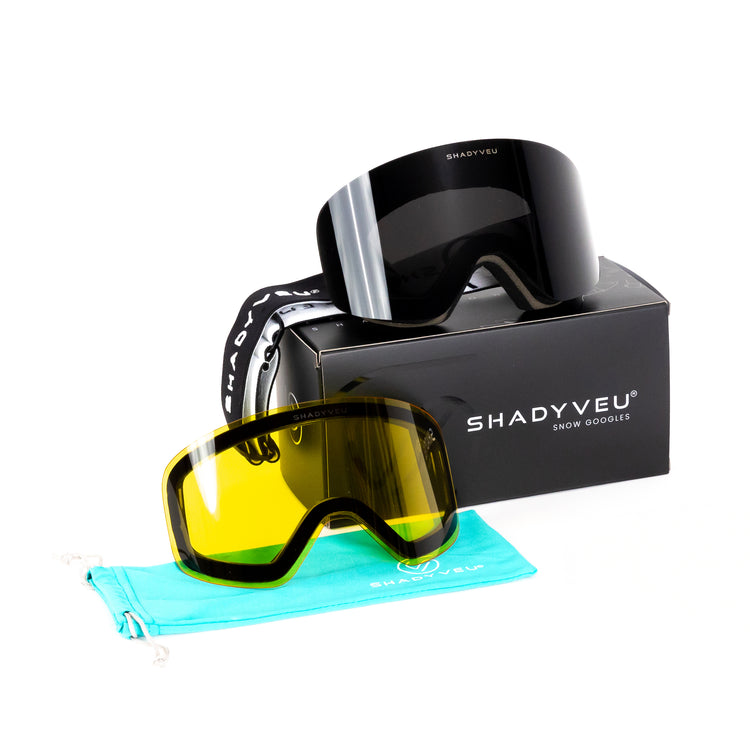 スノーパパ Nova Black Breeze Ski Snowboard Winter Sports Goggles – ShadyVEU