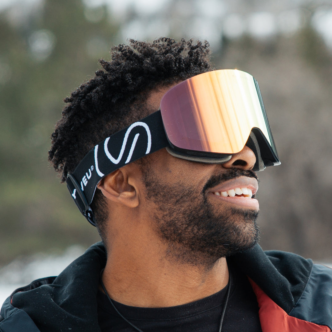 Nova Cosmic Coral Ski Snowboard Winter Sports Goggles White Frame