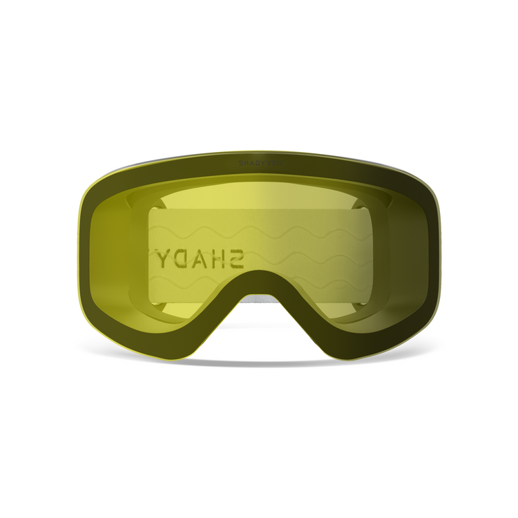 green lens goggles Nova Serene Sunset Ski Snowboard Winter Sports Goggles White Frame