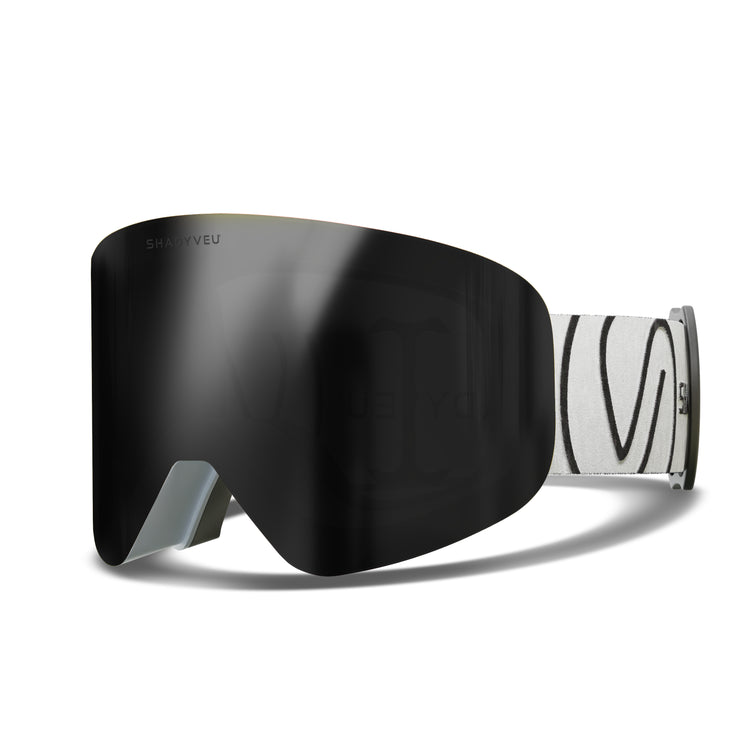 ShadyVEU Snowboard Ski Anti Fog TPU Adjustable 100% UV400 Magnetic Interchangeable Lens Snow Goggles (Black Breeze)