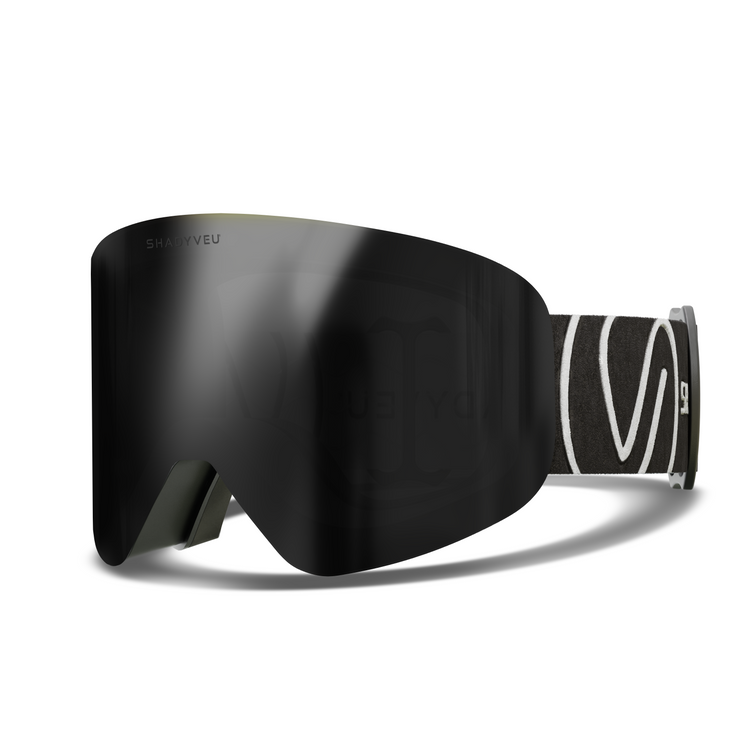 ski goggles all black Nova Black Breeze Ski Snowboard Winter Sports Snow Goggles