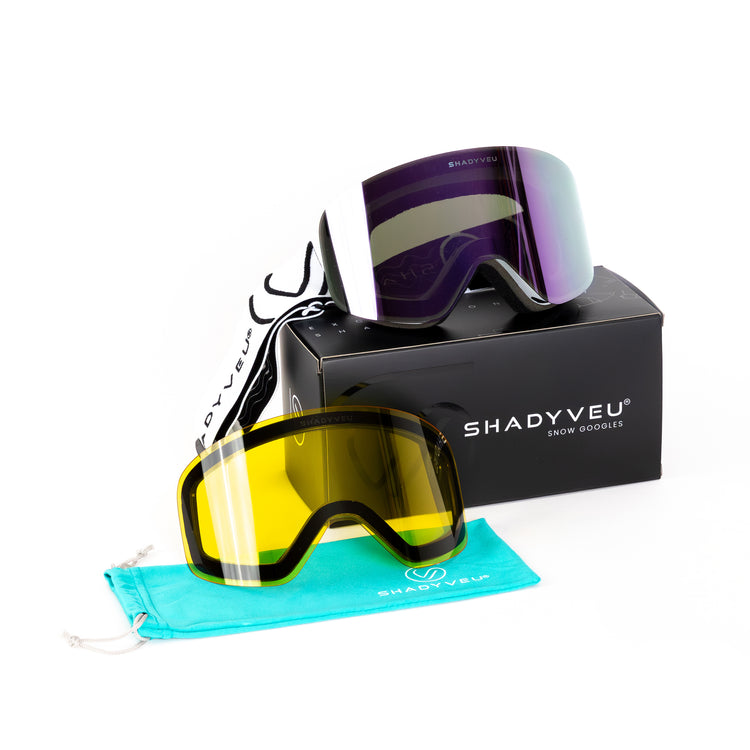 goggles uv Nova Pink Peak Ski Snowboard Winter Sports Goggles – ShadyVEU