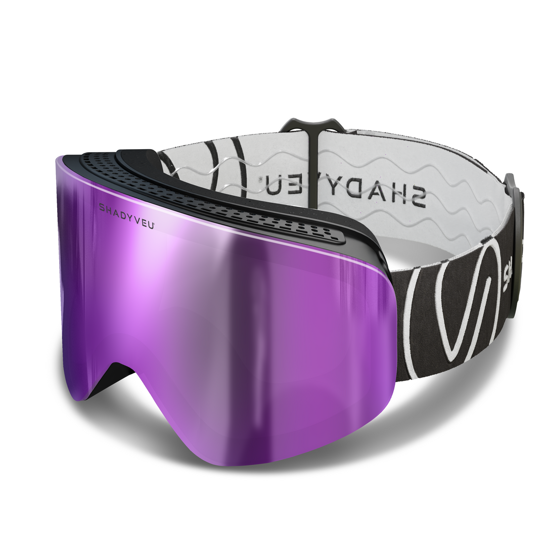 Nova Pink Peak Ski Snowboard Winter Sports Goggles Black Frame