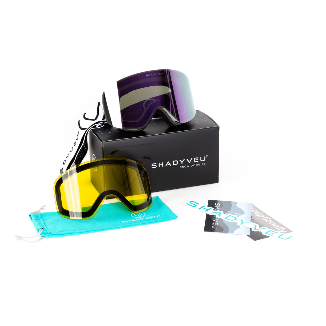 High end fashion ski goggles