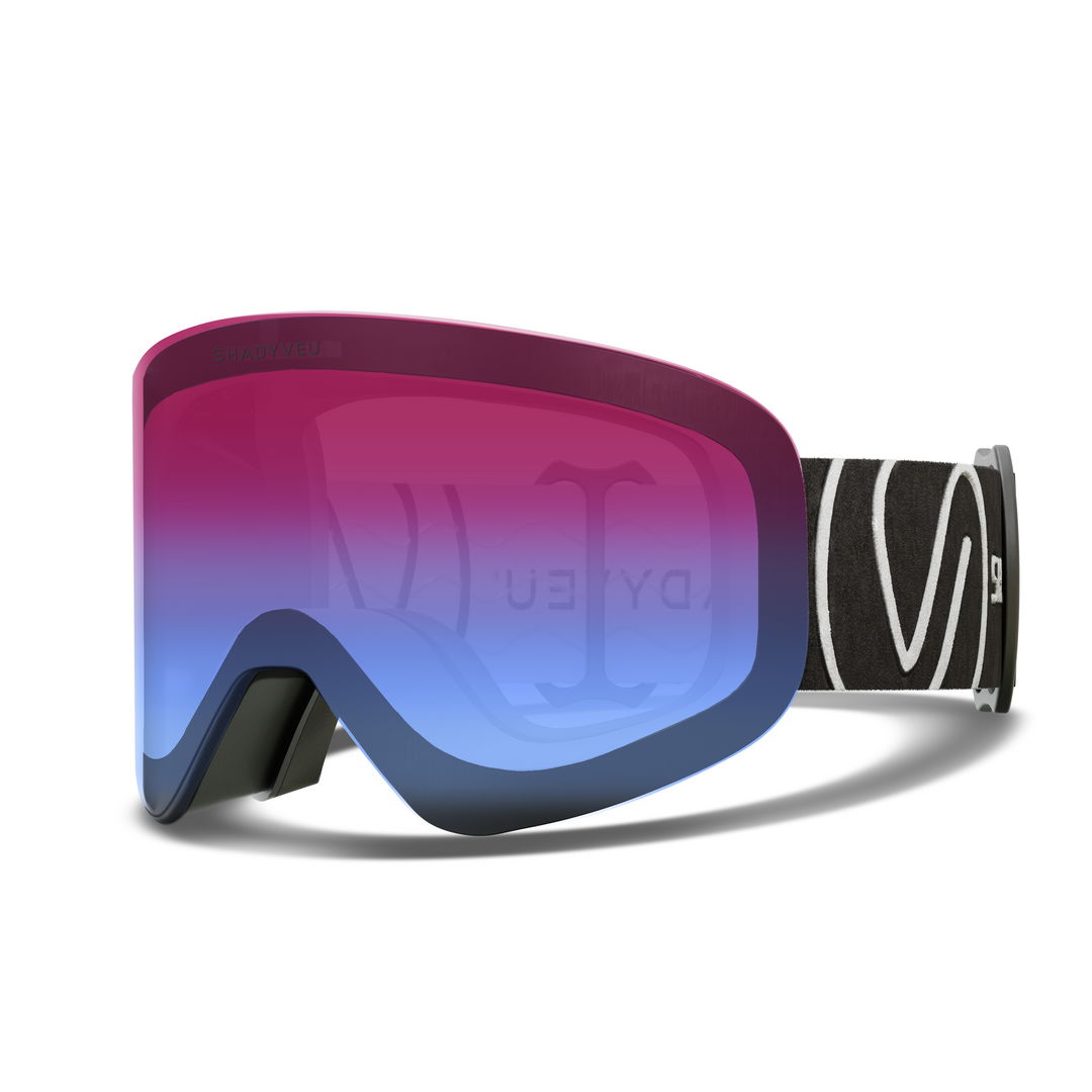 Nova Serene Sunset Ski Snowboard Winter Sports Goggles White Frame